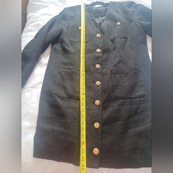 $188 Black Tweed Keira Dress Tuckernuck Xl - Picture 10 of 10